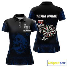 Load image into Gallery viewer, USA Gothic Skull Dartboard Women's Darts Team Shirt - Custom Name For Players NYN0480