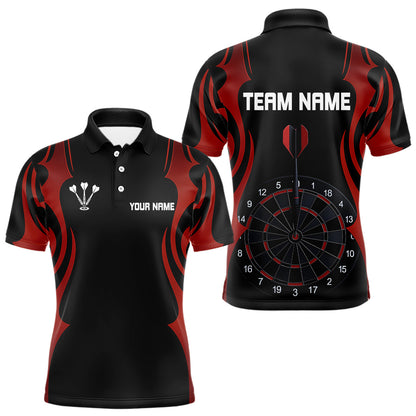 Custom Men's Darts Shirt With Red And Darkness Dartboards, Darts Team Jersey NYN0297