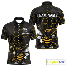Load image into Gallery viewer, Bee Human And Dart Arrows Funny Darts Shirt For Men - Custom Name &amp; Team Jersey NYN0669