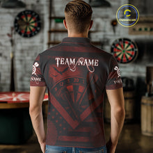 Load image into Gallery viewer, Custom Red Grunge Dragon Dartboard Dart Polo Shirt For Men Outfit Dart Team Jersey NYN1363