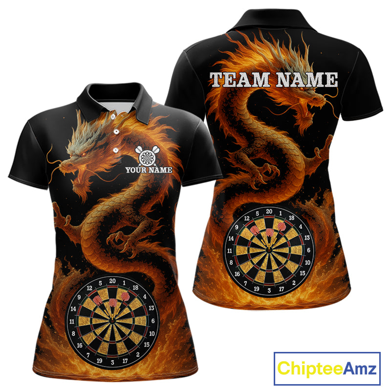 Custom Funny Dragon Darts Shirt For Women Personalized Darts Jerseys, Darts Team Shirt NYN1170
