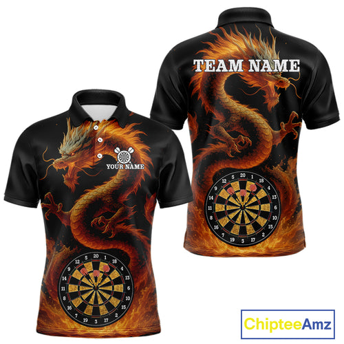 Custom Funny Dragon Darts Shirt For Men Personalized Darts Jerseys, Darts Team Shirt NYN1170