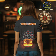 Load image into Gallery viewer, Custom Halloween Darts Shirt For Women Personalized Pumpkin Skull Halloween Darts Jerseys NYN1229