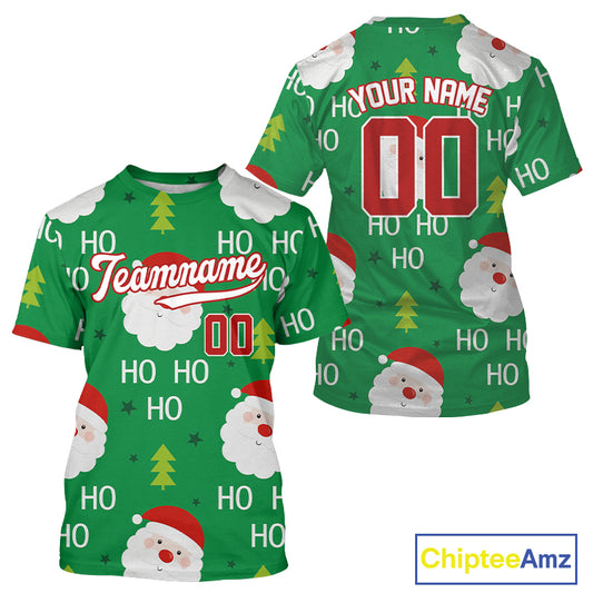 Custom Merry Christmas Baseball T-Shirt For Men Youth Baseball Jersey, Winter Xmas Gifts NYN1282