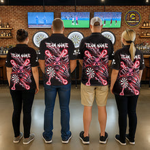 Load image into Gallery viewer, Personalized Red Skeleton Thunder Lightning Men Dart Polo Shirts Skull Dart Jerseys NYN2121