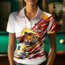 Load image into Gallery viewer, Red Thunders Tiger Claws Pool 8 Ball Billiard Shirt For Women Personalized Billiard Team Jerseys NYN2631