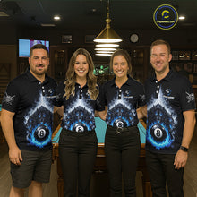 Load image into Gallery viewer, Custom Horror Wolfs Black Blue Smokes Pool 8 Ball Women's Billiard Team Shirt Billiard Attire NYN2503