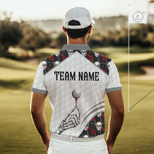 Load image into Gallery viewer, Red Roses Skull Pattern Golf Polo Shirts For Men Custom Bone Hand Golf Team Tournament NYN3254