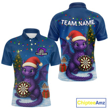 Load image into Gallery viewer, Custom Funny Dragon Dartboard Christmas Dart Polo Shirt For Men Xmas Gift Dart Jersey NYN1455