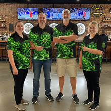 Load image into Gallery viewer, Funny Shamrock Tornado Dartboard Women Darts Polo Shirt Custom St Patrick's Day Darts Team Jersey NYN2532