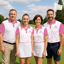 Load image into Gallery viewer, Pink Ribbon Breast Cancer Awareness Mens Polo Shirt Custom US Flag Patriotic Golf Shirt For Men NYN3099