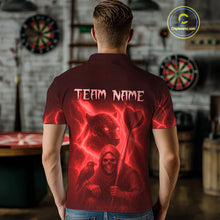 Load image into Gallery viewer, Custom Panther Lightning Red Grim Reaper Dart Polo Shirt For Men Outfit Dart Team Jersey NYN1478