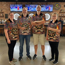 Load image into Gallery viewer, Funny Dartboard Smoking Women Darts Team Shirt Personalized Graffiti Dart Quarter-Zip Jerseys NYN2554