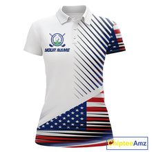 Load image into Gallery viewer, Patriotic Women Golf Shirts Golf Clothing Custom American Flag Polo Shirt, Gifts For The Golfer NYN2932
