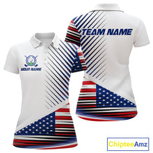Load image into Gallery viewer, Patriotic Women Golf Shirts Golf Clothing Custom American Flag Polo Shirt, Gifts For The Golfer NYN2932