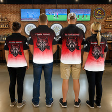 Load image into Gallery viewer, Personalized Wolf-Head Dart Arrows Red Dart Polo Shirt For Men Dart Team Jerseys NYN2284