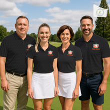 Load image into Gallery viewer, Tropical Black Golf Ball Polo Golf Shirts For Men Custom Splatter Golf Team Attire For Golfers NYN3153