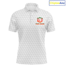 Load image into Gallery viewer, Tropical White Golf Ball Polo Golf Shirts For Men Custom Splatter Golf Team Attire For Golfers NYN3154