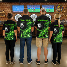 Load image into Gallery viewer, Funny Tornado Shamrock 8 Ball St Patrick's Day Women  Billiard Shirts Custom Pool Balls Billiard Attire NYN2742
