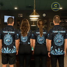 Load image into Gallery viewer, Blue Icy Cold Pool 8 Ball Billiard Polo &amp; 1/4-Zip Shirt For Women Custom Ball Billiard Attire NYN2589