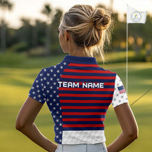 Load image into Gallery viewer, American Flag 250Th Anniversary Women Golf Polo Shirt Custom Golf Team Patriotic Golf Tops NYN3384
