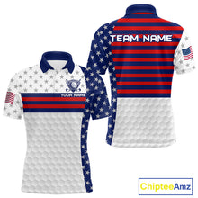 Load image into Gallery viewer, American flag 250th anniversary mens golf polo patriotic golf shirt