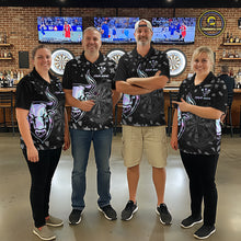 Load image into Gallery viewer, Bull &amp; Dartboard Custom Grunge Women Darts Polo Shirt Holographic Darts Team Jersey NYN2353