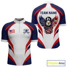 Load image into Gallery viewer, Custom 250 Years Freedom Eagle 8 Ball Pool Billiard Shirt For Men Patriotic Billiard Apparel NYN2633