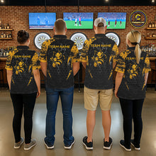 Load image into Gallery viewer, Grunge Black And Yellow Funny Bee Women Dart Polo &amp; 1/4-Zip Shirt Custom Dart Team Jerseys NYN3211