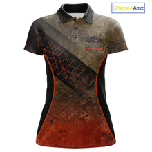 Load image into Gallery viewer, Funny Dartboard Cowboy Darts Polo &amp; 1/4-Zip Shirts For Women Custom Grunge Brown Darts Team Jerseys NYN3079