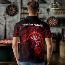 Load image into Gallery viewer, Custom Lightning Red Grim Reaper Men Dart Polo Shirt Flames Dart Tournament Jersey NYN1448