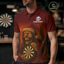 Load image into Gallery viewer, Custom Grim Reaper Dartboard Christmas Dart Polo Shirt For Men Xmas Dart Outfit Jersey NYN1451