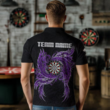 Load image into Gallery viewer, Purple Tribal Pattern Dartboard Darts Polo Shirt For Men Custom Darts Team Jerseys NYN2551