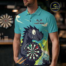 Load image into Gallery viewer, Custom Multicolor Dragon Dartboard Funny Dart Polo Shirt For Men Dart Tournament Jerseys NYN1522