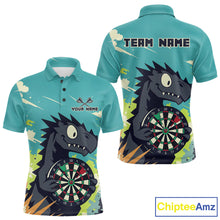 Load image into Gallery viewer, Custom Multicolor Dragon Dartboard Funny Dart Polo Shirt For Men Dart Tournament Jerseys NYN1522