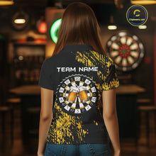 Load image into Gallery viewer, Personalized Funny Beer Cheer And Play Darts Polo &amp; 1/4-Zip Shirt For Women Beers Dart Team Jerseys NYN2946