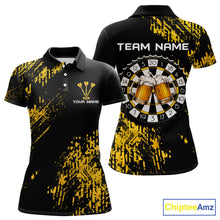 Load image into Gallery viewer, Personalized Funny Beer Cheer And Play Darts Polo &amp; 1/4-Zip Shirt For Women Beers Dart Team Jerseys NYN2946