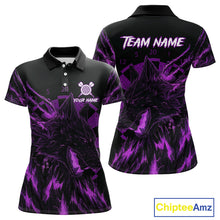 Load image into Gallery viewer, Custom Black-Purple Wolf Grunge Dart Jersey For Women Horror Grunge Dart Team Jerseys NYN1402