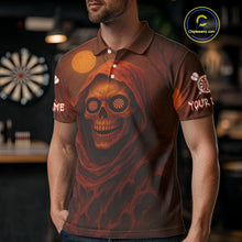 Load image into Gallery viewer, Custom Spooky Skull Dartboard Halloween Dart Jersey For Men Hallows’ Eve Dart Team Jerseys NYN1401