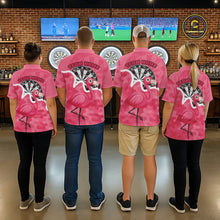 Load image into Gallery viewer, Custom Pink Flamingo Camouflage Dartboard Women Darts Quarter-Zip League Shirts Funny Dart Jerseys NYN2206