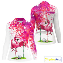 Load image into Gallery viewer, Funny Women Golf Polo Shirt Custom Winner Flamingo Pink Splatter Golf Clothing Shirts, Golf Gifts NYN2875
