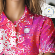 Load image into Gallery viewer, Funny Women Golf Polo Shirt Custom Winner Flamingo Pink Splatter Golf Clothing Shirts, Golf Gifts NYN2875