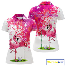 Load image into Gallery viewer, Funny Women Golf Polo Shirt Custom Winner Flamingo Pink Splatter Golf Clothing Shirts, Golf Gifts NYN2875