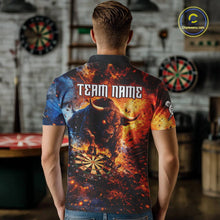 Load image into Gallery viewer, Colorful Splatter Funny Bull Cracked Dartboard Men Dart Polo Shirts Custom Dart Team Jerseys NYN2730