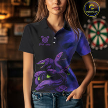 Load image into Gallery viewer, Custom Purple Cobras Dartboard Dart Polo Shirt For Women Grunge Dart Tournament Jerseys NYN1521