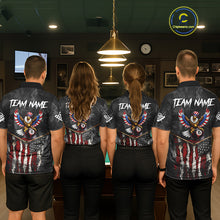 Load image into Gallery viewer, Smoke Grunge US Flag Eagle 8 Ball Cue Billiard Pool Shirt For Men Custom Patriotic Billiard Appeal NYN2763