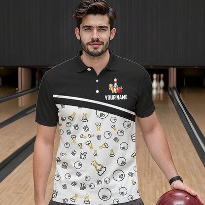Custom Beer Bowling Shirt for Men Women Polo Bowling Team Jersey QZT612