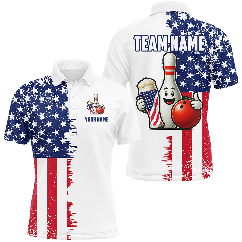 Custom Beer Bowling Shirts Polo American Bowling Jersey for Men QZT444
