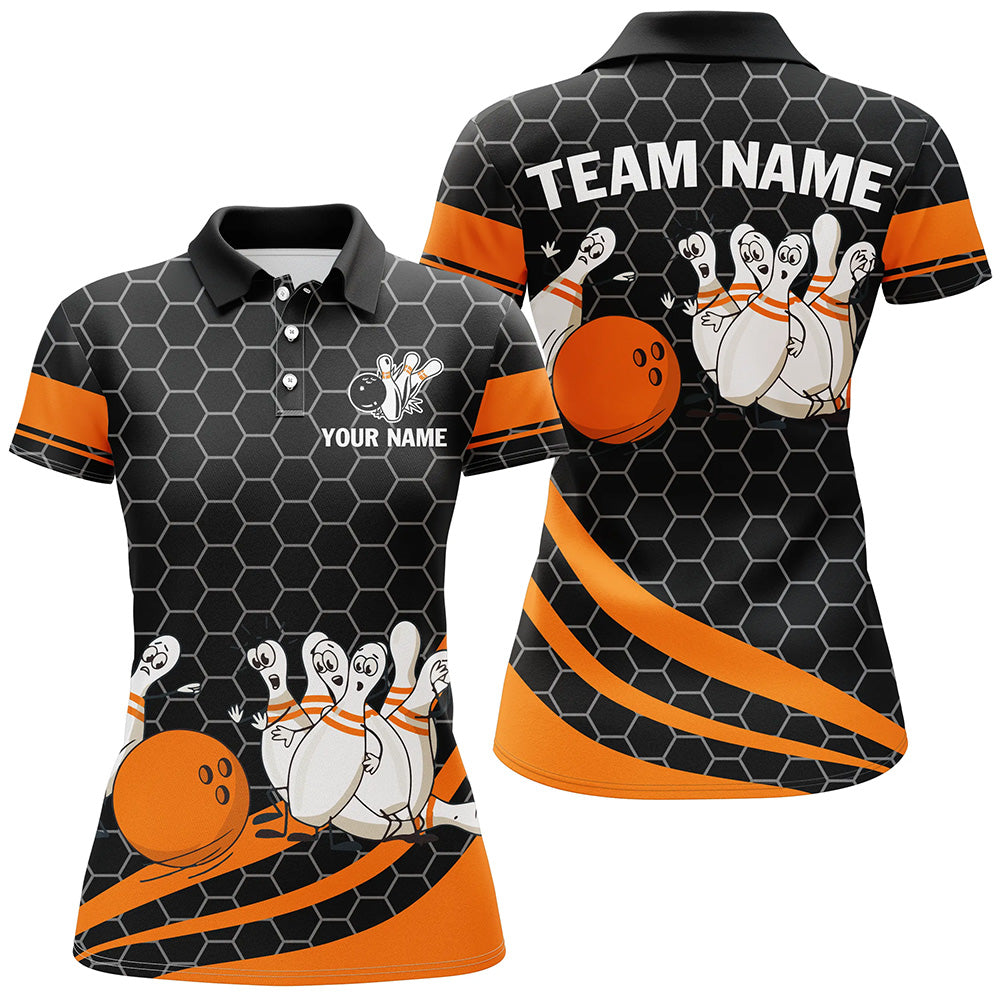 Personalized Women Funny Bowling Shirts Bowling Jersey Polo Bowling Team League QZT445