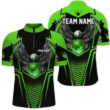 Load image into Gallery viewer, Custom Eagle Bowling Shirts 1/4 Zip Bowling Team League for Men QZT434